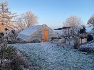 Greenhouse in winter