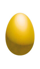 golden egg isolated on white easter egg gold color