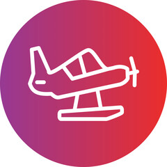 Vector Design Seaplane Icon Style