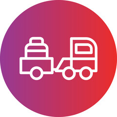 Vector Design Baggage Truck Icon Style