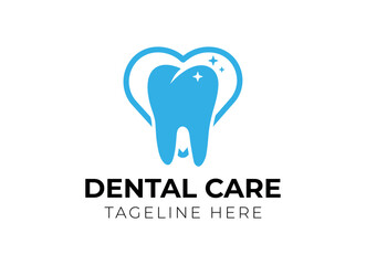 Dental clinic and dental care logo. Dentist, teeth care or oral clinic logo