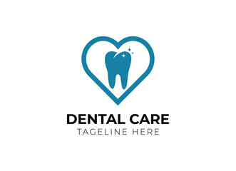 Dental clinic and dental care logo. Dentist, teeth care or oral clinic logo