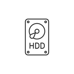 HDD icon. Hard disk drive symbol modern, simple, vector, icon for website design, mobile app, ui. Vector Illustration