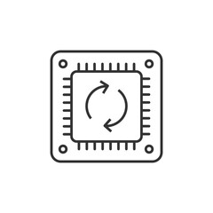 Cpu icon. Processor symbol modern, simple, vector, icon for website design, mobile app, ui. Vector Illustration