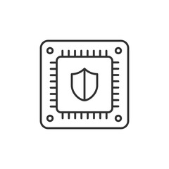 Cpu icon. Protection symbol modern, simple, vector, icon for website design, mobile app, ui. Vector Illustration