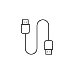 USB cable icon. Charger symbol modern, simple, vector, icon for website design, mobile app, ui. Vector Illustration