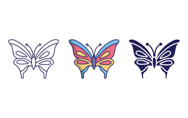 Obraz premium Butterfly vector icon