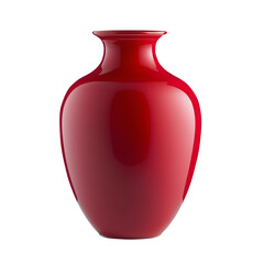 Red vase isolated on white background