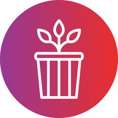 Vector Design Plant Pot Icon Style