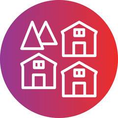 Vector Design Village Icon Style
