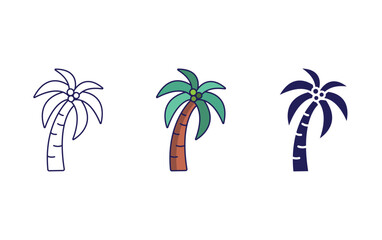 Palm tree vector icon