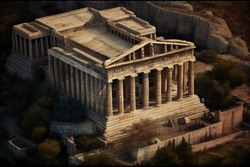 Athenes Parthenon brid eye view