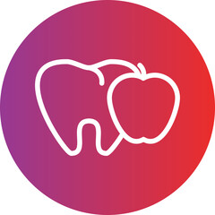 Vector Design Tooth Nutrition Icon Style