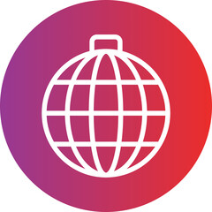 Vector Design Disco Ball Icon Style