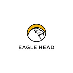 Eagle head geometric logo vector icon design template