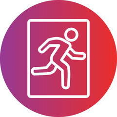 Vector Design Emergency Exit Icon Style