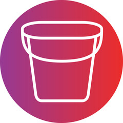 Vector Design Water Bucket Icon Style