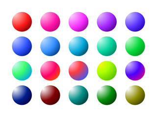 Set of gradation balls vector 