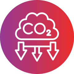 Vector Design CO2 Pollution Icon Style