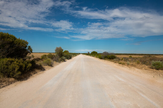 empty dirt road in rural Australia