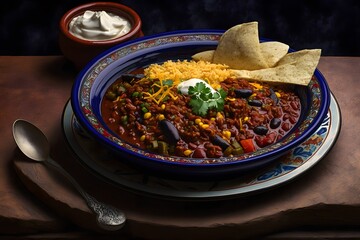 mexican food chilie created using Generative AI Technology
