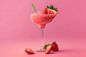 strawberry margarita created using Generative AI Technology