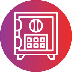 Vector Design Safe Box Icon Style