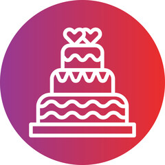 Vector Design Wedding Cake Icon Style
