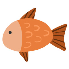 Cute fish sea animal element 
