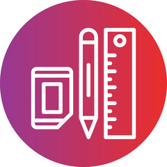 Vector Design School Supplies Icon Style