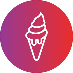 Vector Design Icecream Cone Icon Style