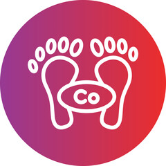 Vector Design Carbon Footprint Icon Style