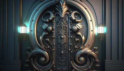 Beautifull wrought iron front door