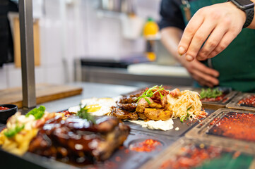 chef cooking food in the kitchen restaurant