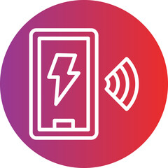 Vector Design Wireless Charger Icon Style