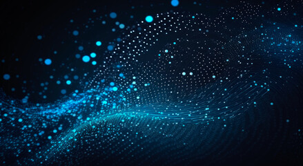 Abstract technology particles background. Network connection. Generative AI