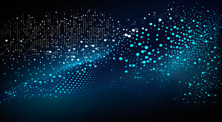 Abstract technology particles background. Network connection. Generative AI