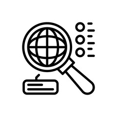 Global Search icon in vector. Logotype