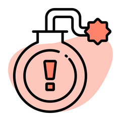 Security threat vector design isolated on white background, premium icon