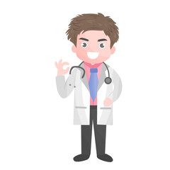 Fototapeta premium Doctor character illustration