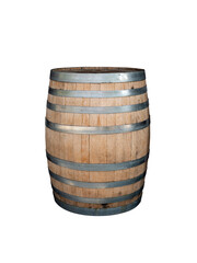 wooden barrel isolated on white background