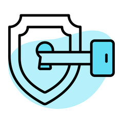 Trendy vector of security key, editable icon easy to use