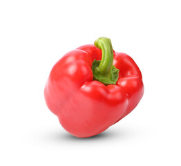 Sweet red pepper on a white background.