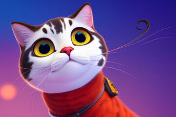 Digital Painting of a Cute cat