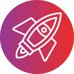 Vector Design Rocket Icon Style
