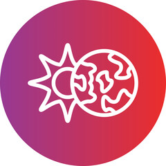 Vector Design Lunar Eclipse Icon Style