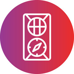 Vector Design Army Compass Icon Style
