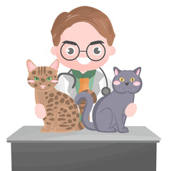 veterinarian character illustration