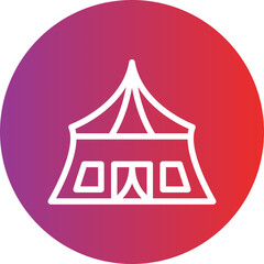 Vector Design Army Tent Icon Style