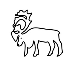 chamois animal polar winter cold natural travel doodle